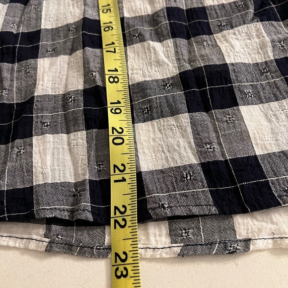 Cottagecore Puff Sleeve Gingham Plaid Off Shoulder Boho Top M - Picture 9 of 11